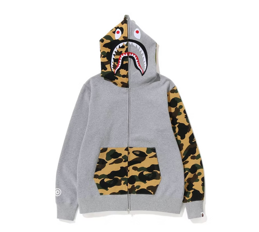 BAPE 1st Camo Shark Full Zip Hoodie (SS23) Grey