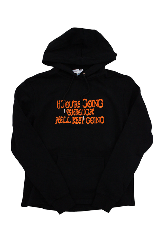 Lonely Nights Keep Going Hoodie Black/Orange LNC