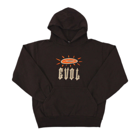 Evol Heavy Weight Skull Hoodie Brown