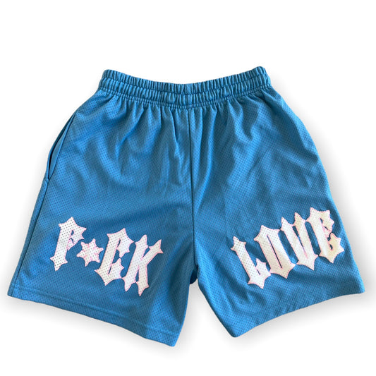 EVOL F*ck Love Shorts Blue and Pink