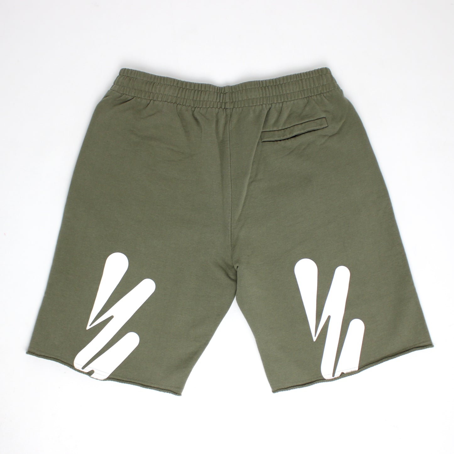 Off-White Wave Diag Print Sweatshorts Green/White