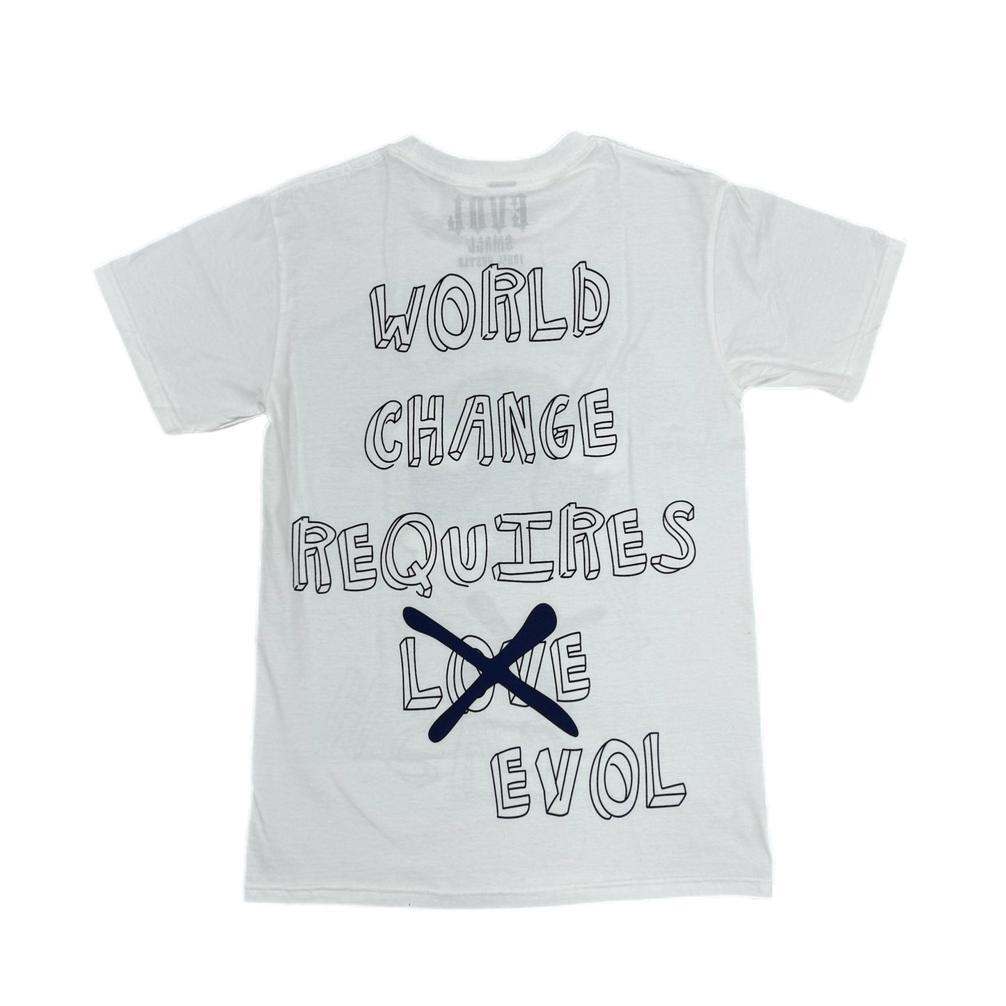 EVOL World Change Tee White/Navy Blue/Grey