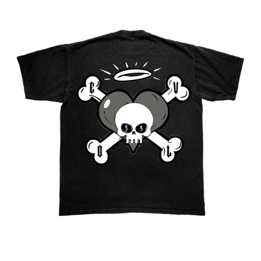 EVOL Halo Over Skull Tee Black/Grey/White