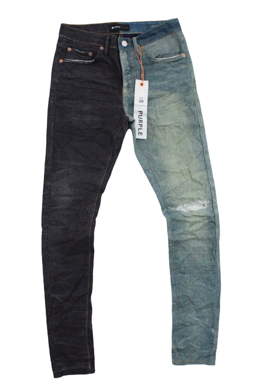 Purple Brand Black Indigo Printed Denim