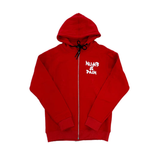 Lonely Nights Numb 2 Pain Hoodie Red/Multi