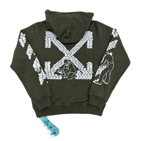 OFF-WHITE Khaki Bricks Skate Hoodie
