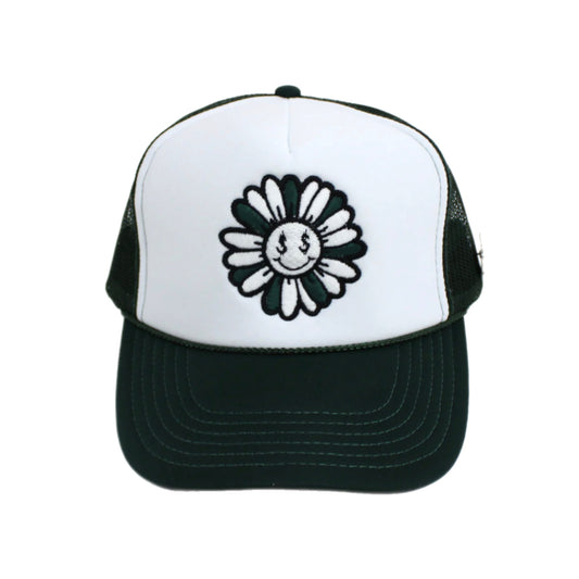EVOL FLOWER TRUCKER HAT GREEN/WHITE
