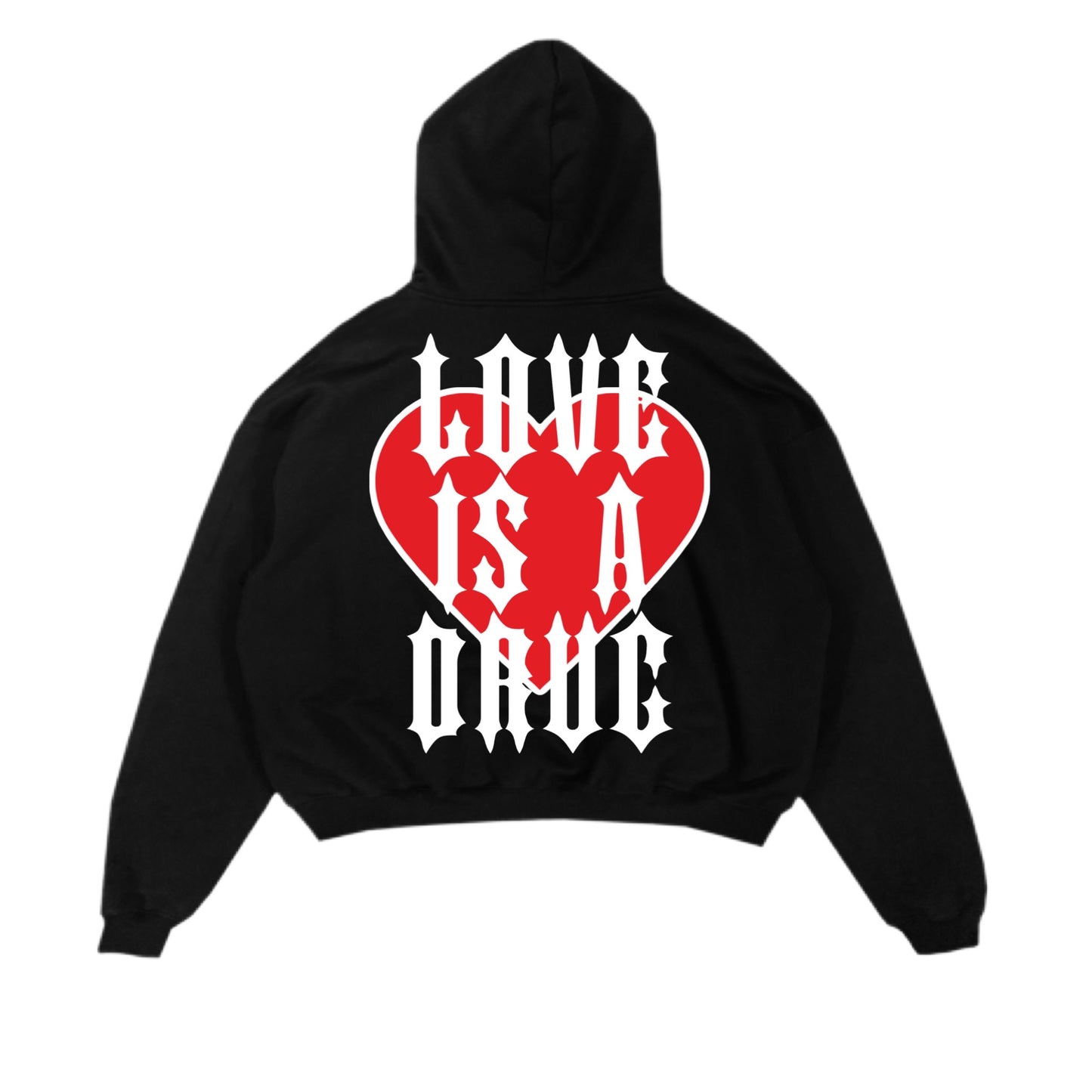 Evol Love Is A Drug Hoodie Black/ Red