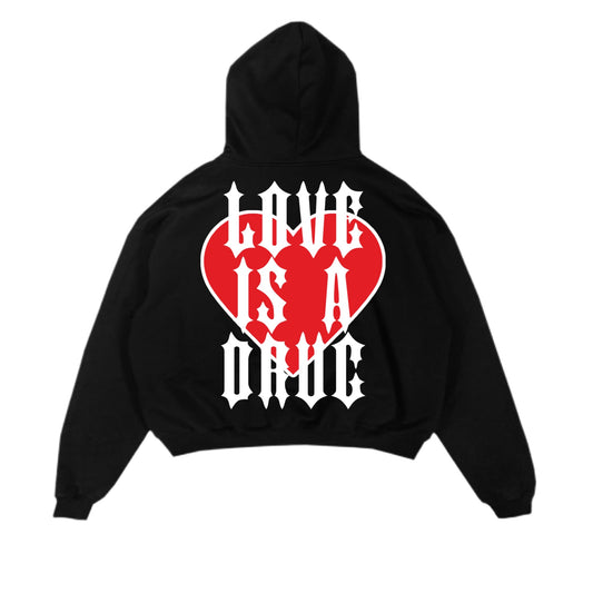 Evol Love Is A Drug Hoodie Black/ Red