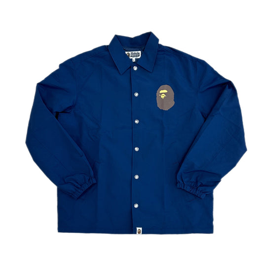 BAPE HNY 2023 APE HEAD COACH JACKET NAVY