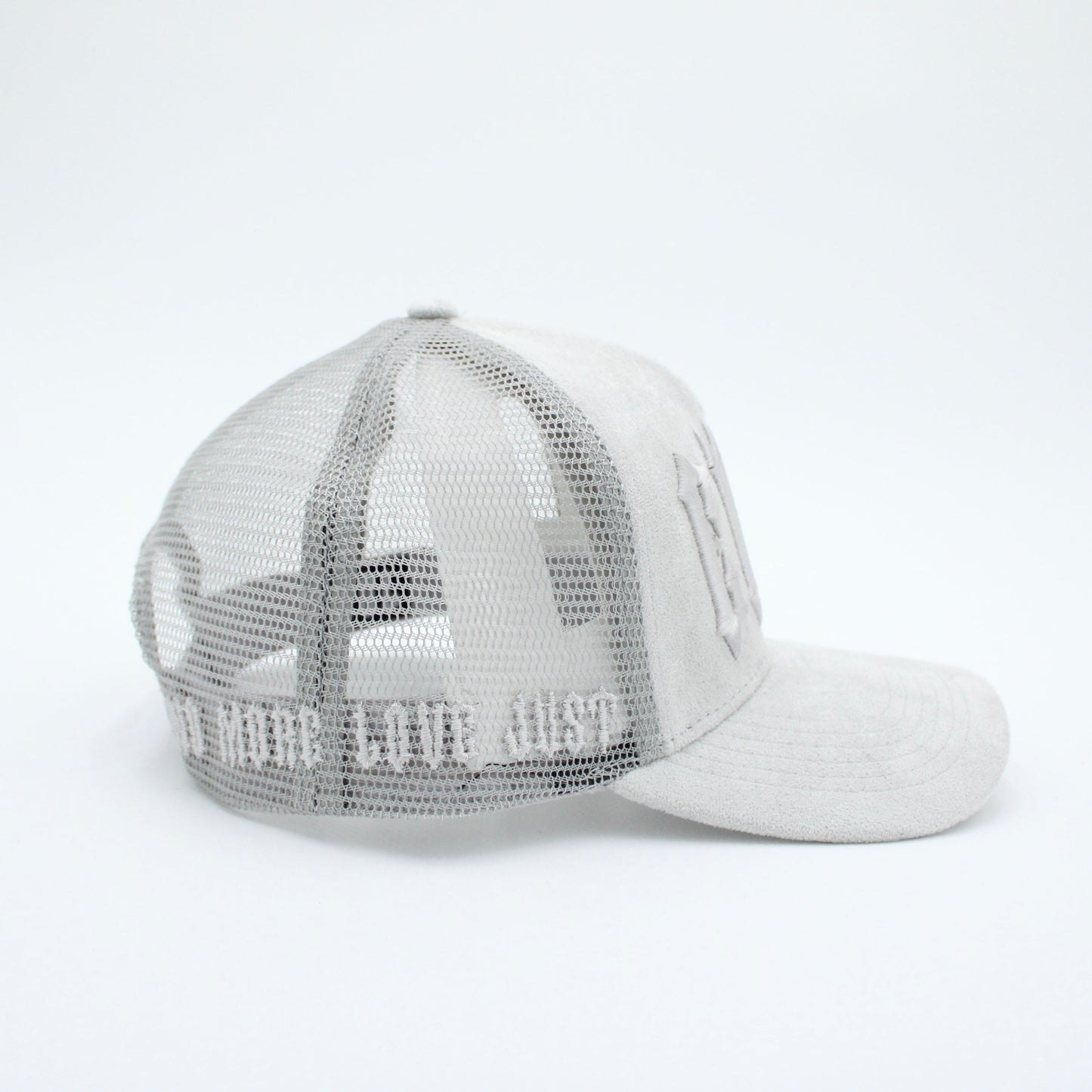 EVOL New Font Trucker Hat Grey/Platnium (Suede Edition)