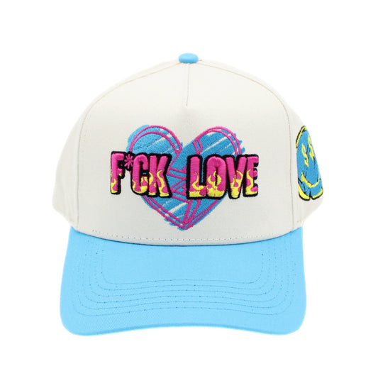 EVOL + VE F*CK LOVE I BLAME YOU HAT CREAM/BLUE