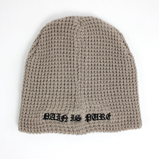 Pain Is Pure 'Pure' Logo Textured Beanie Tan/Black