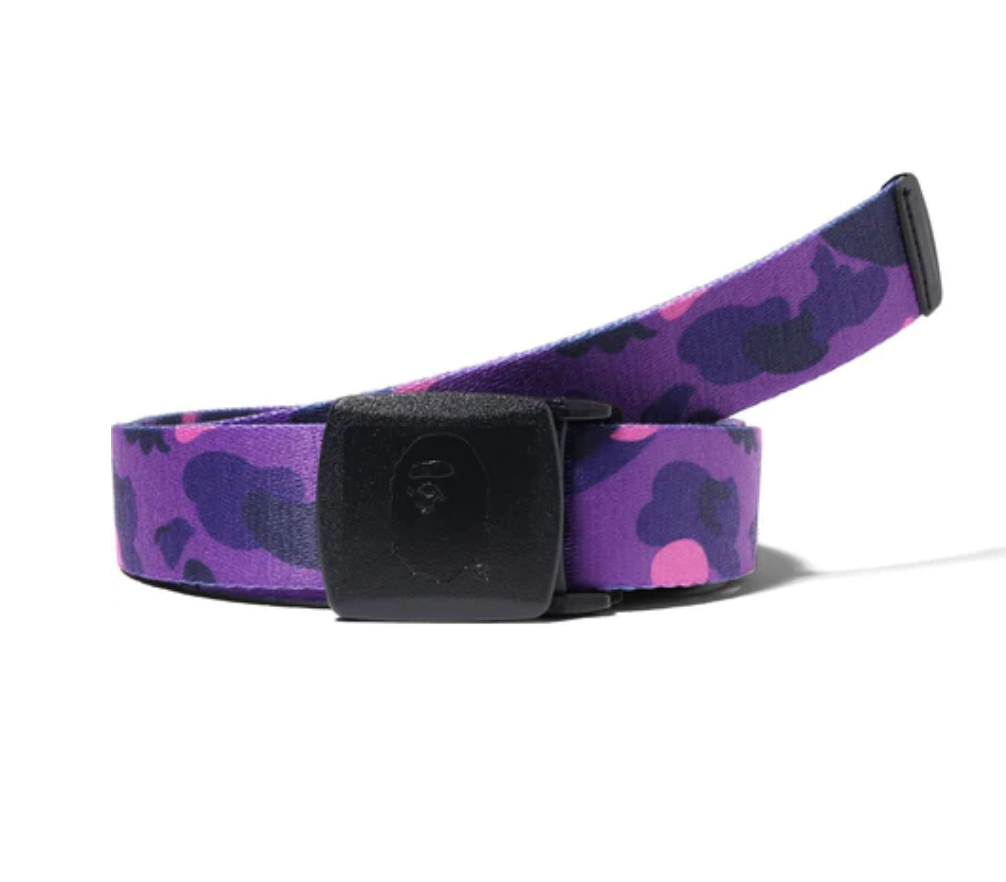 BAPE Color Camo Long GI Belt Purple