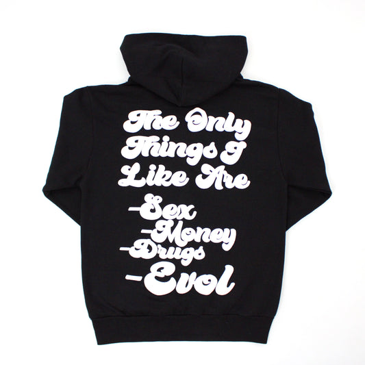 EVOL Love Is For Lames Black and White Hoodie