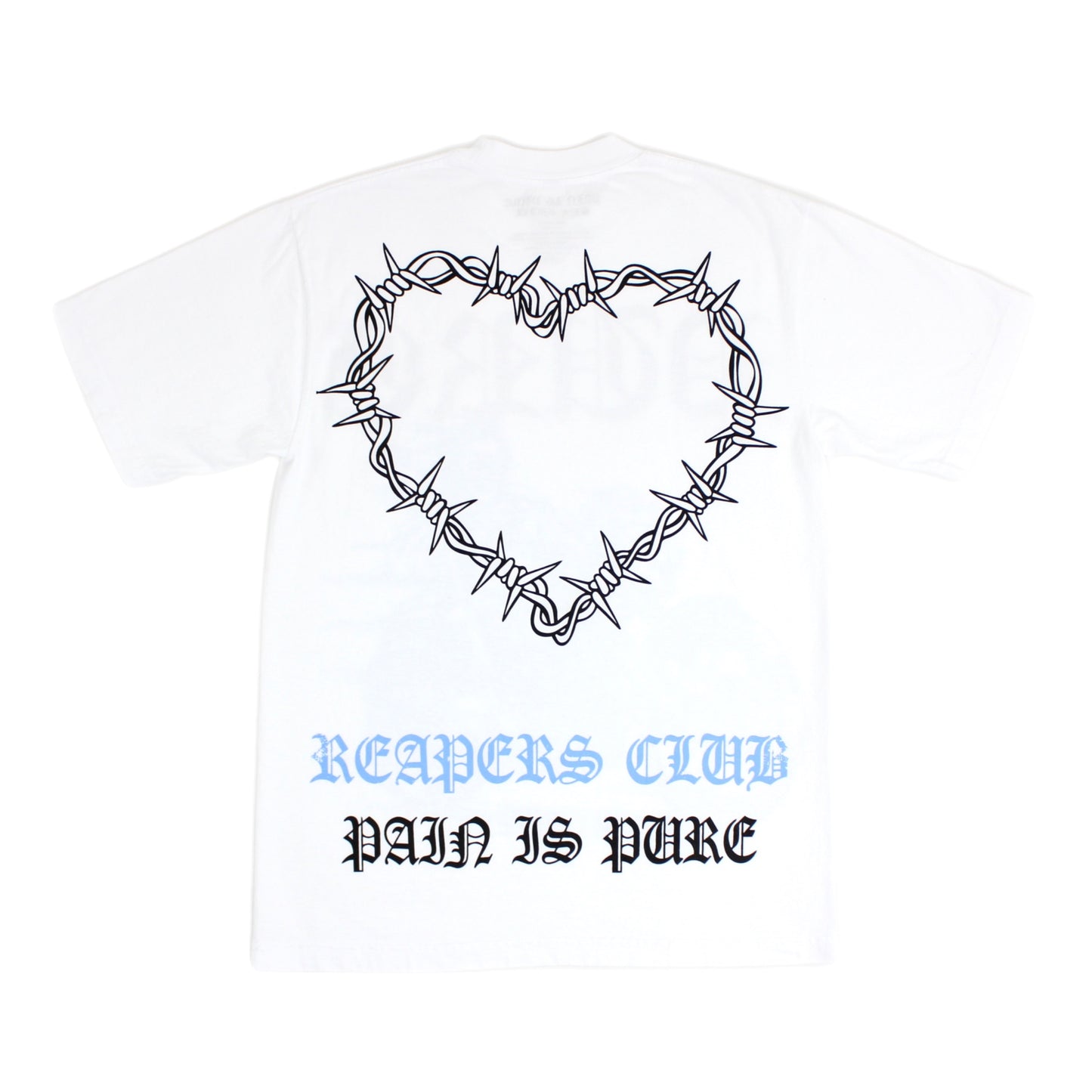 PAIN IS PURE REAPERS CLUB BIKER PURE TEE WHITE/BLUE