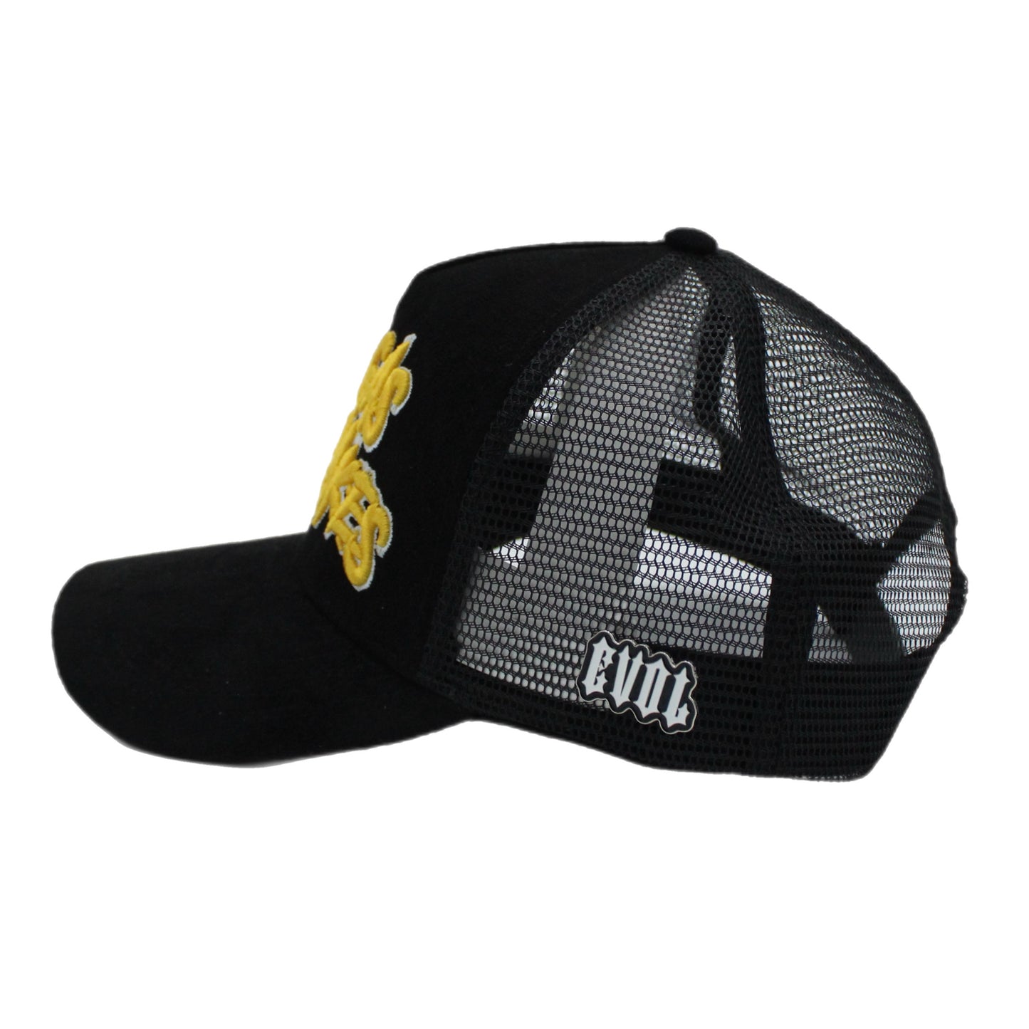 EVOL All Gas No Breaks Suede Trucker Hat Black/yellow
