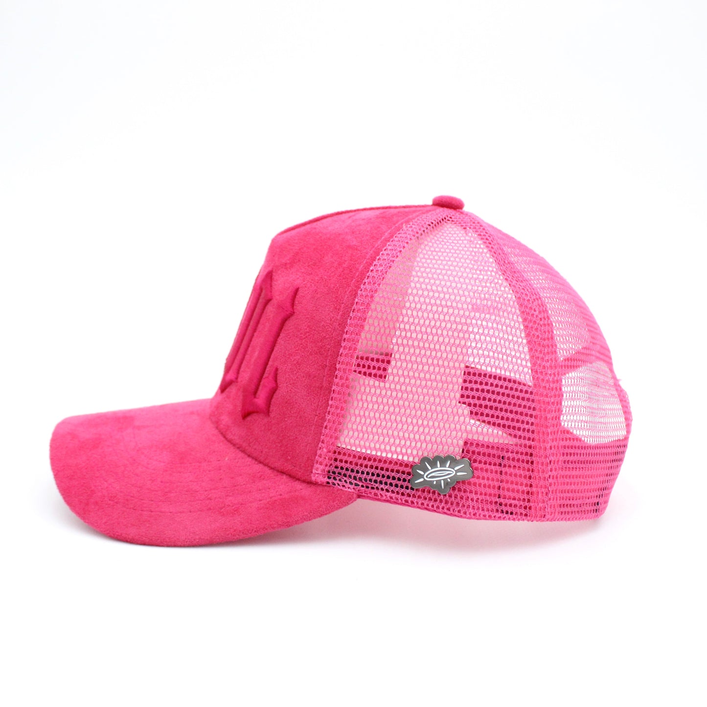 EVOL New Font Trucker Hat Hot Pink/Pink (Suede Edition)