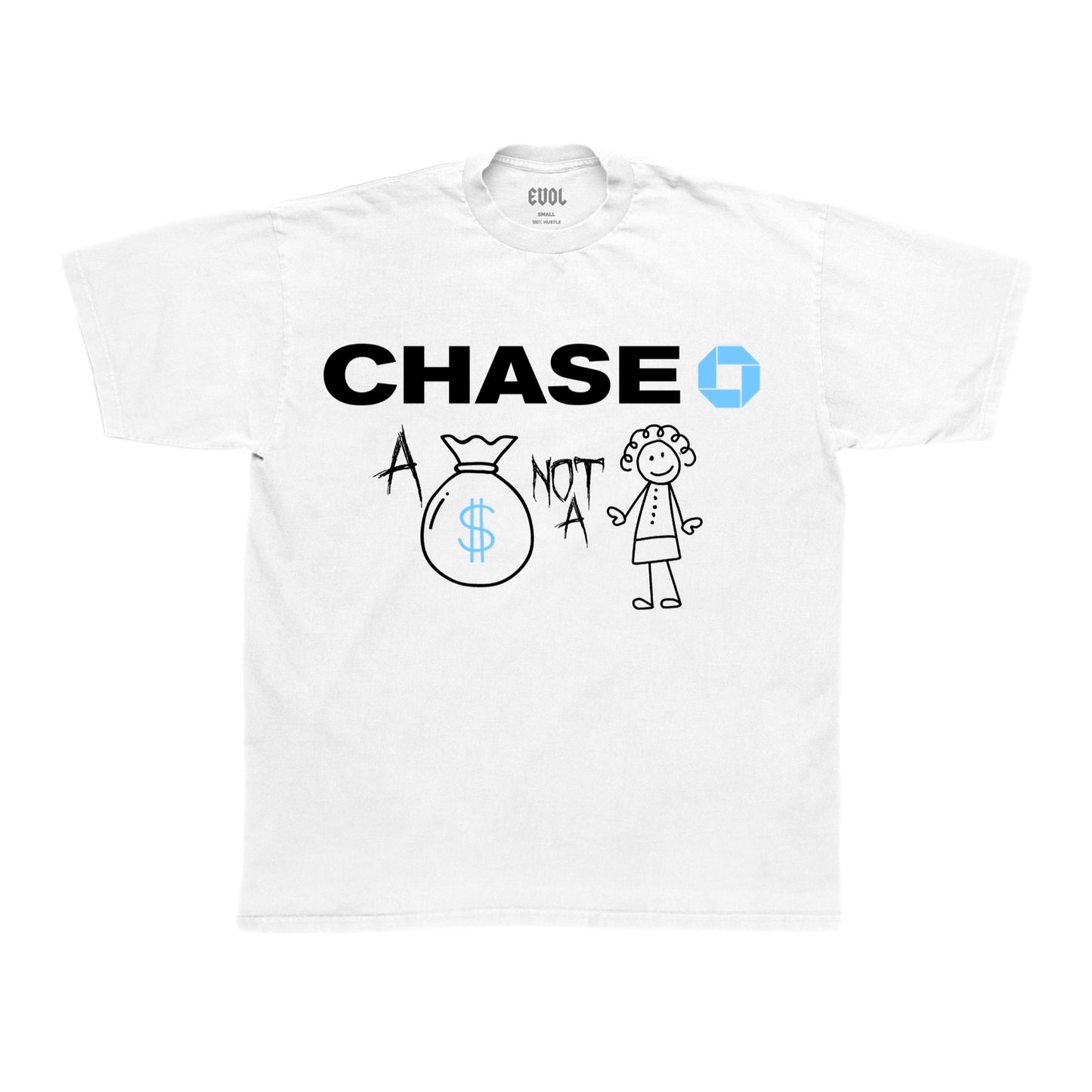 EVOL Chase Tee White/Carolina Blue
