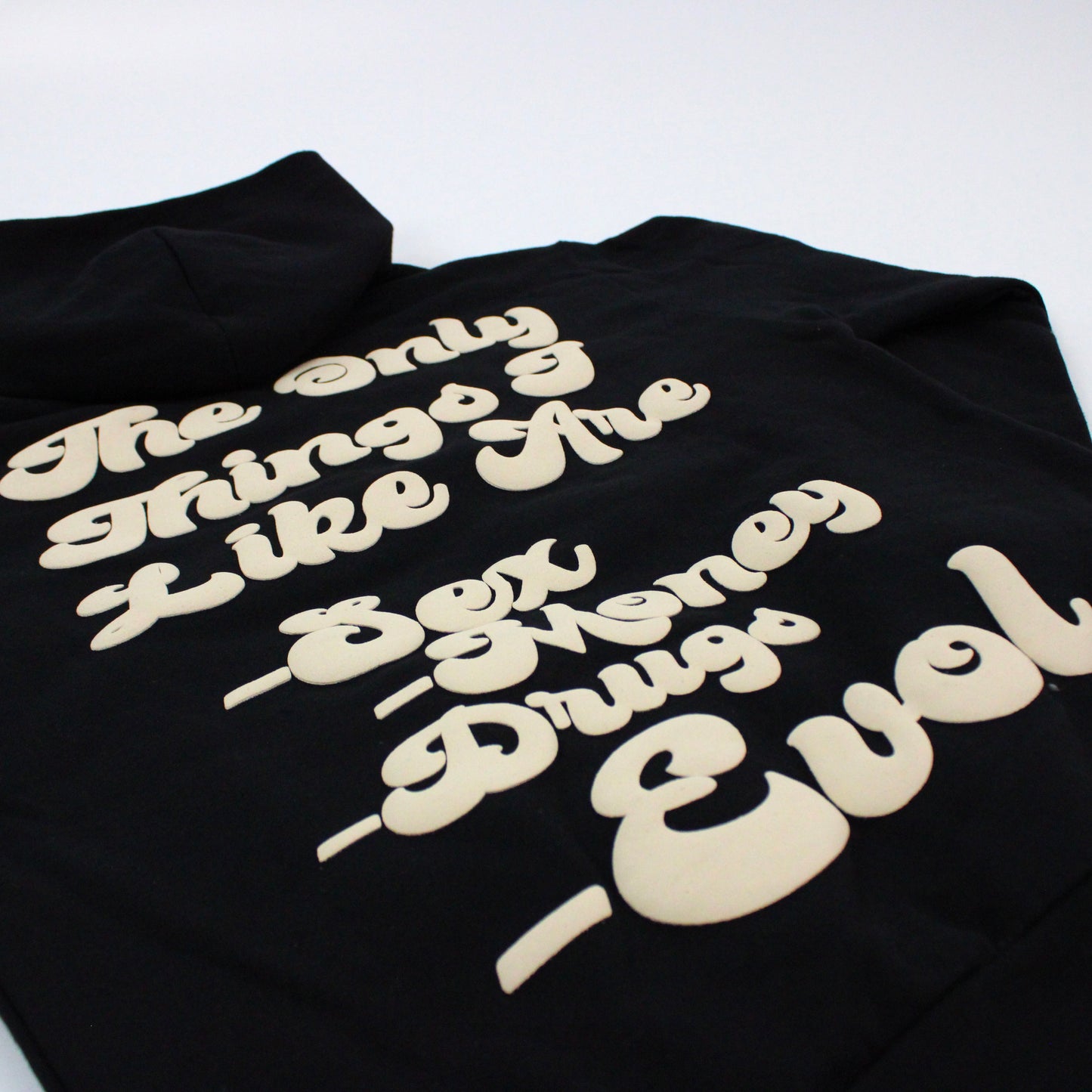EVOL Love Is For Lames Black and Cream Hoodie