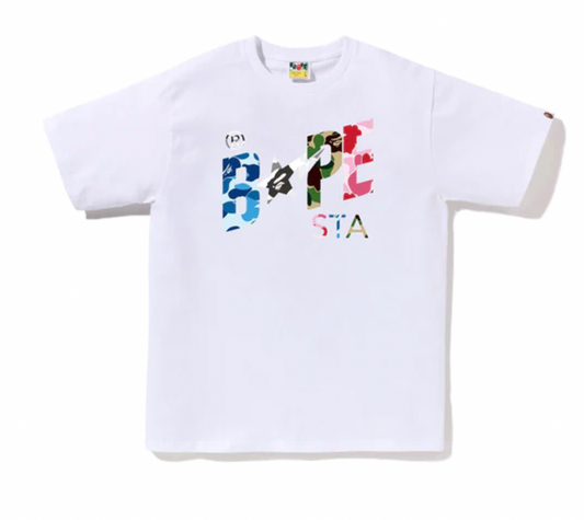BAPE CRAZY BAPESTA LOGO TEE WHITE (SS23)
