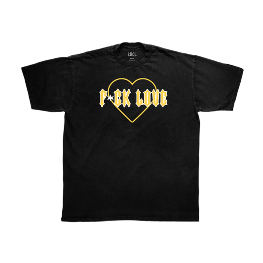 EVOL F*ck Love Shirt Black and Yellow