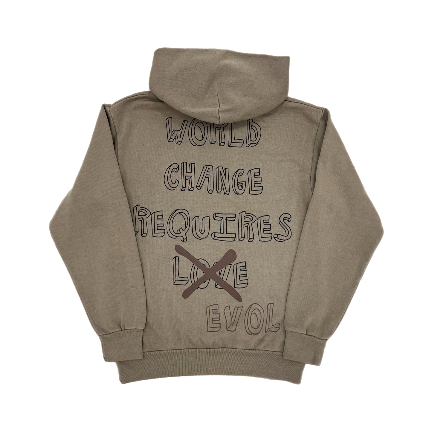EVOL World Change Hoodie Cream and Brown