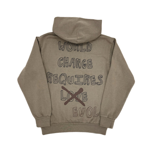 EVOL World Change Hoodie Cream and Brown