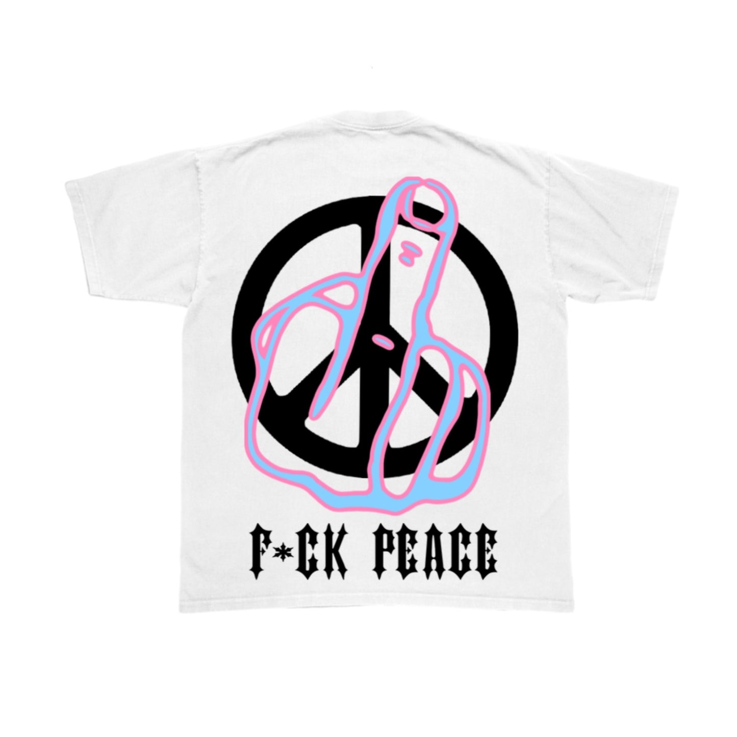 EVOL F*CK PEACE FLOWER WHITE AND BABY BLUE