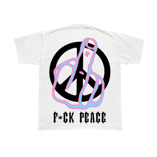 EVOL F*CK PEACE FLOWER WHITE AND BABY BLUE