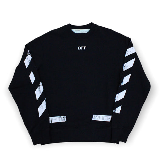 off white black crewneck white diagonal crewneck