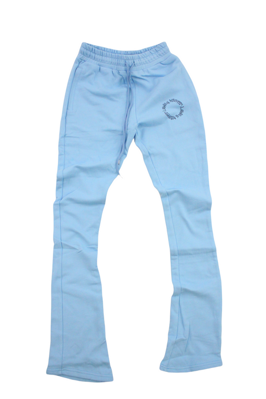 Lonely Nights Baby Blue Flare Rhinestone Sweatpants LNC