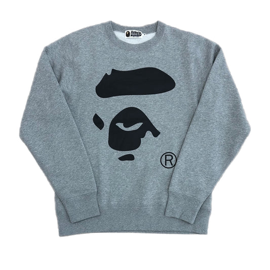 Bape HNY 2023 Ape Face Crewneck Grey Black