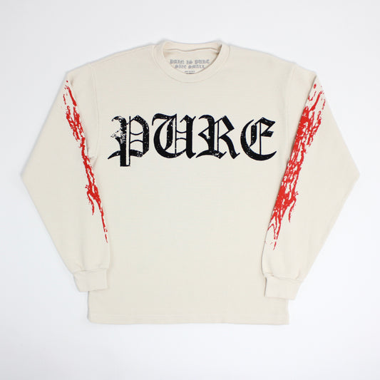 PAIN IS PURE THE REAPER ALMOST GOT ME THERMAL CREAM/RED