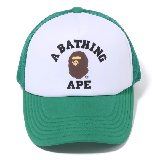BAPE College Mesh Trucker Cap