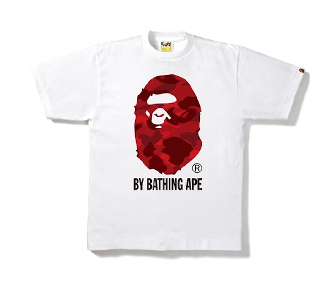 BAPE Color Camo By Bathing Tee White/Red