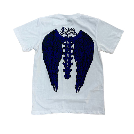 LONELY NIGHTS FLAME LOGO TEE WHITE/BLUE
