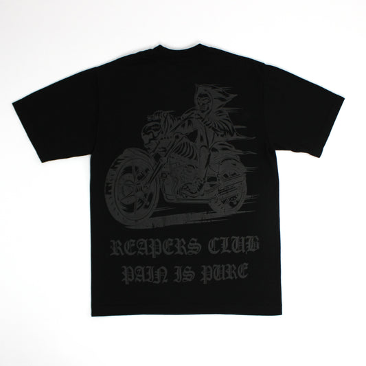 PAIN IS PURE REAPERS CLUB PURE BIKER TEE BLACK/BLACK
