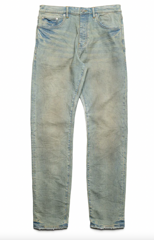 Purple Brand Straight Leg Light Indigo Dirty Wax Denim