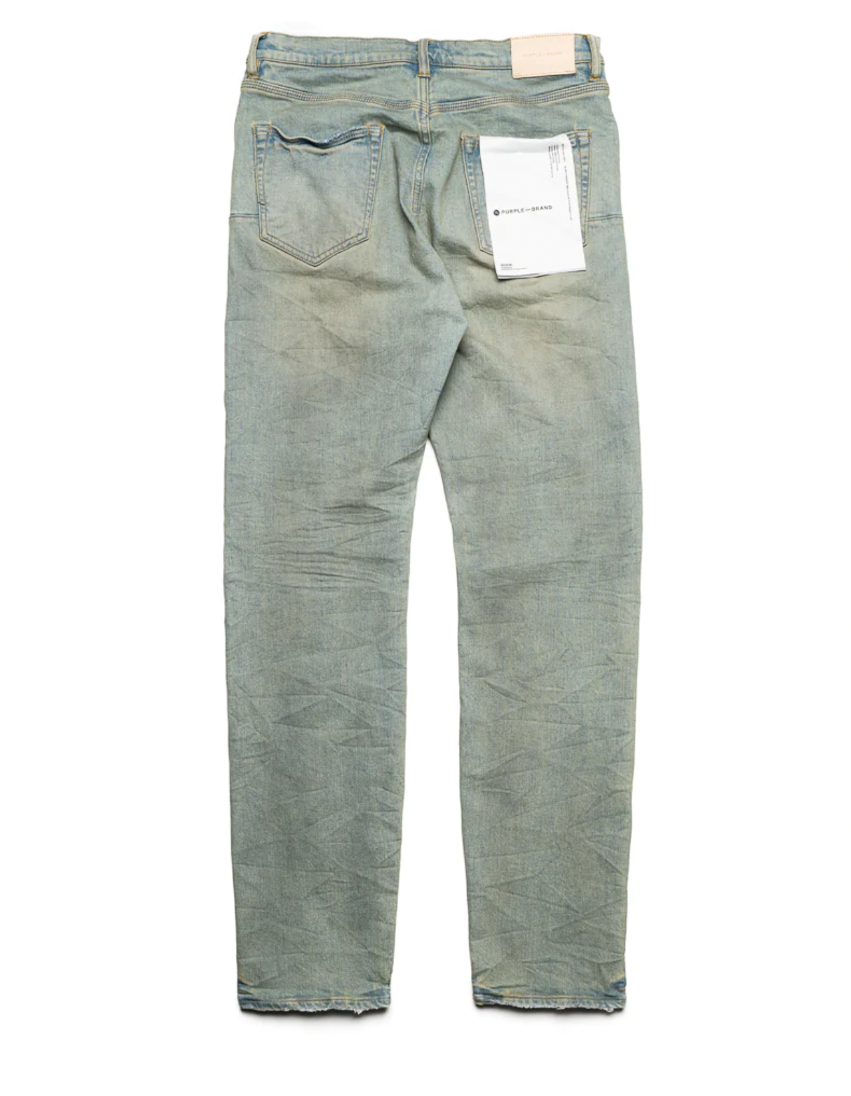 Purple Brand Straight Leg Light Indigo Dirty Wax Denim