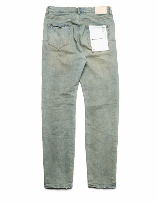 Purple Brand Straight Leg Light Indigo Dirty Wax Denim