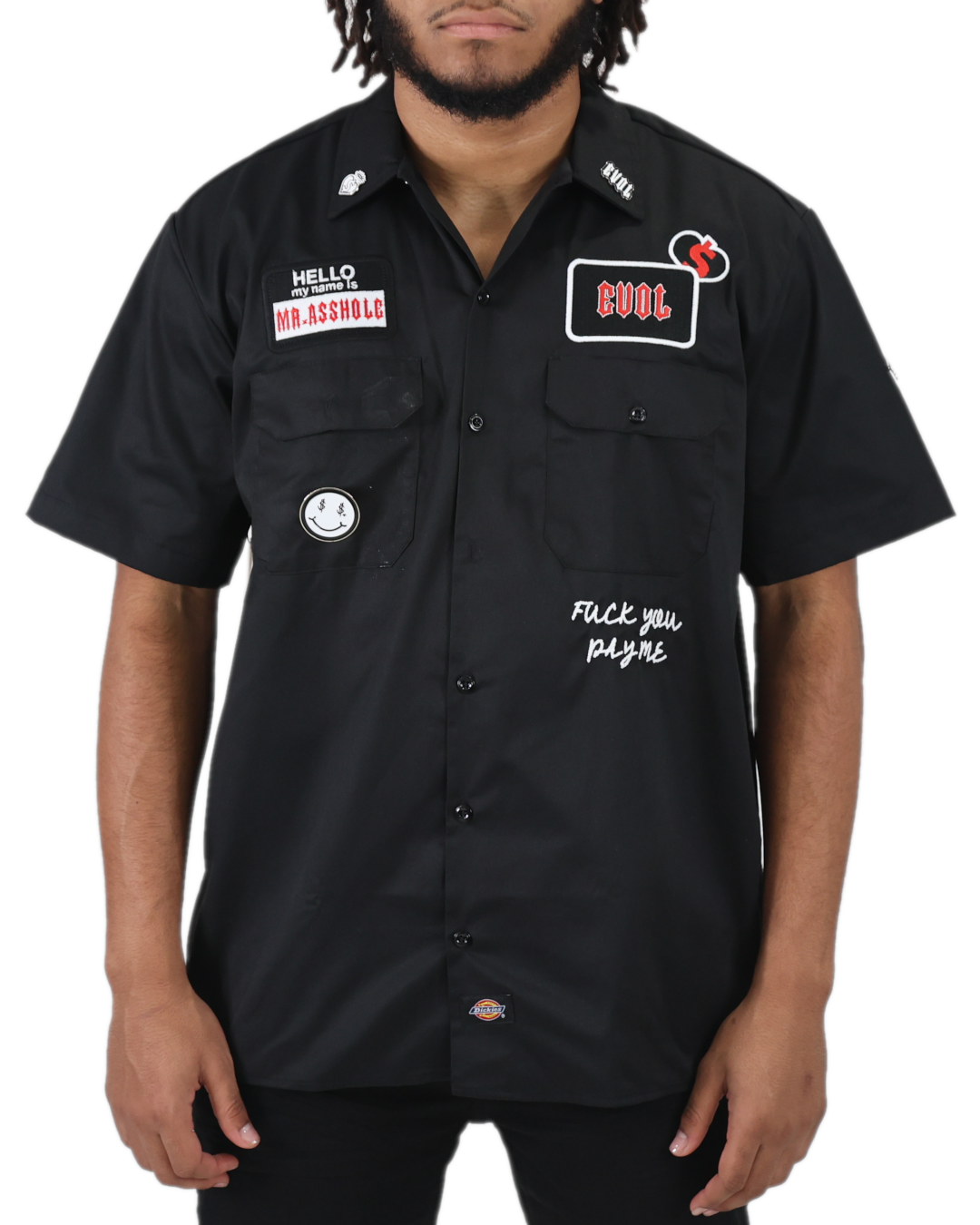 EVOL Mr.Ass Hole Dickies New Edition Black Shirt – Upper Level 916