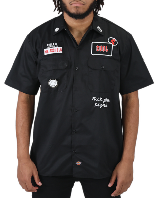 EVOL Mr.Ass Hole Dickies New Edition Black Shirt