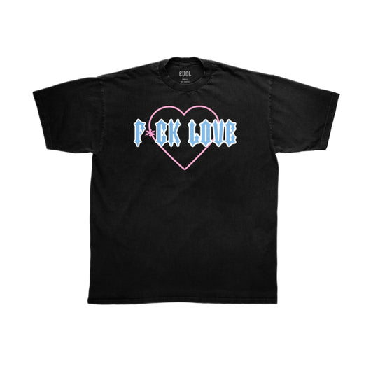 EVOL F*ck Love Shirt Black and Blue
