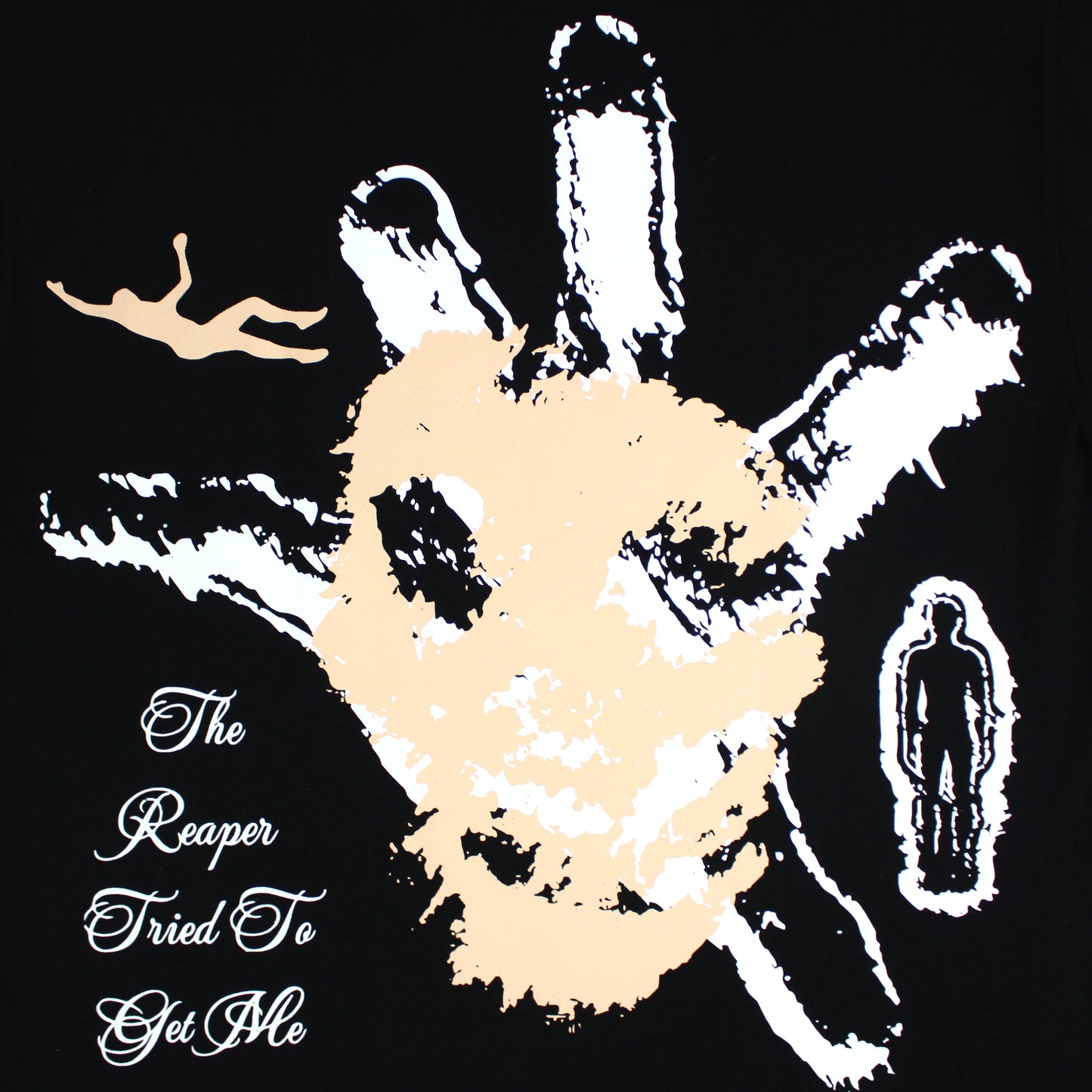 PAIN IS PURE THE REAPER ALMOST GOT ME TEE BLACK/CREAM