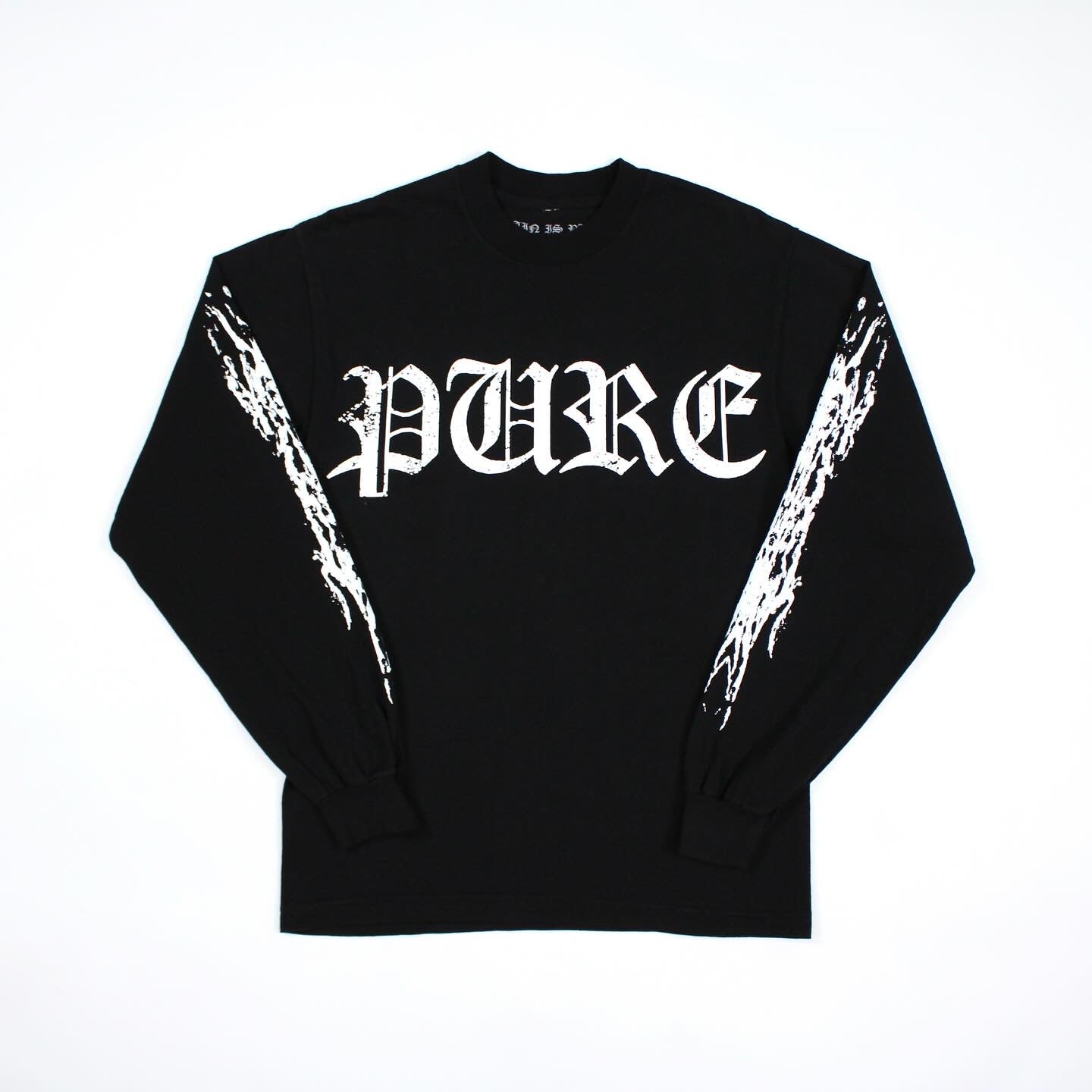 Pain Is Pure 'Pure' Praying Skeleton L/S Tee Black/Whtie