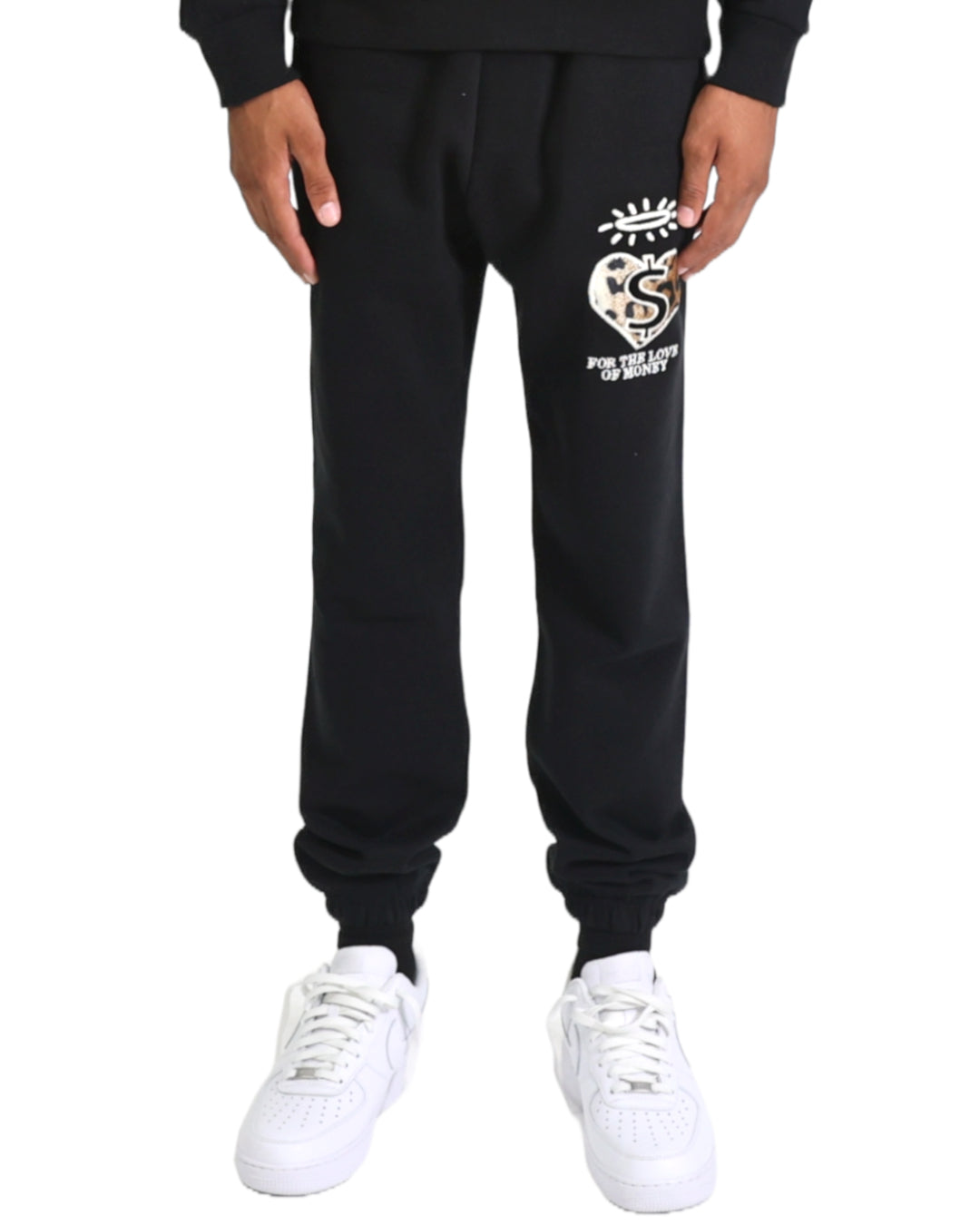 EVOL For The Love Of Money Sweatpants Black/Cheetah