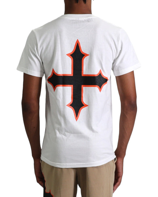 EVOL+VE From Simple To Complex Logo Tee White/Orange