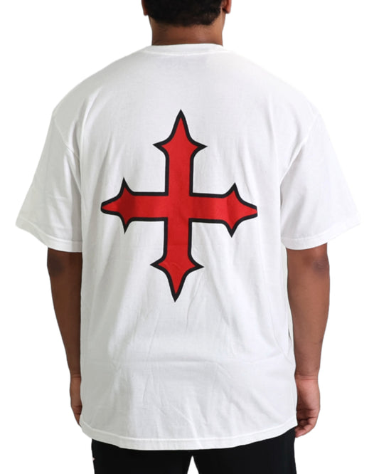 EVOL+VE From Simple To Complex Logo Tee White/Red