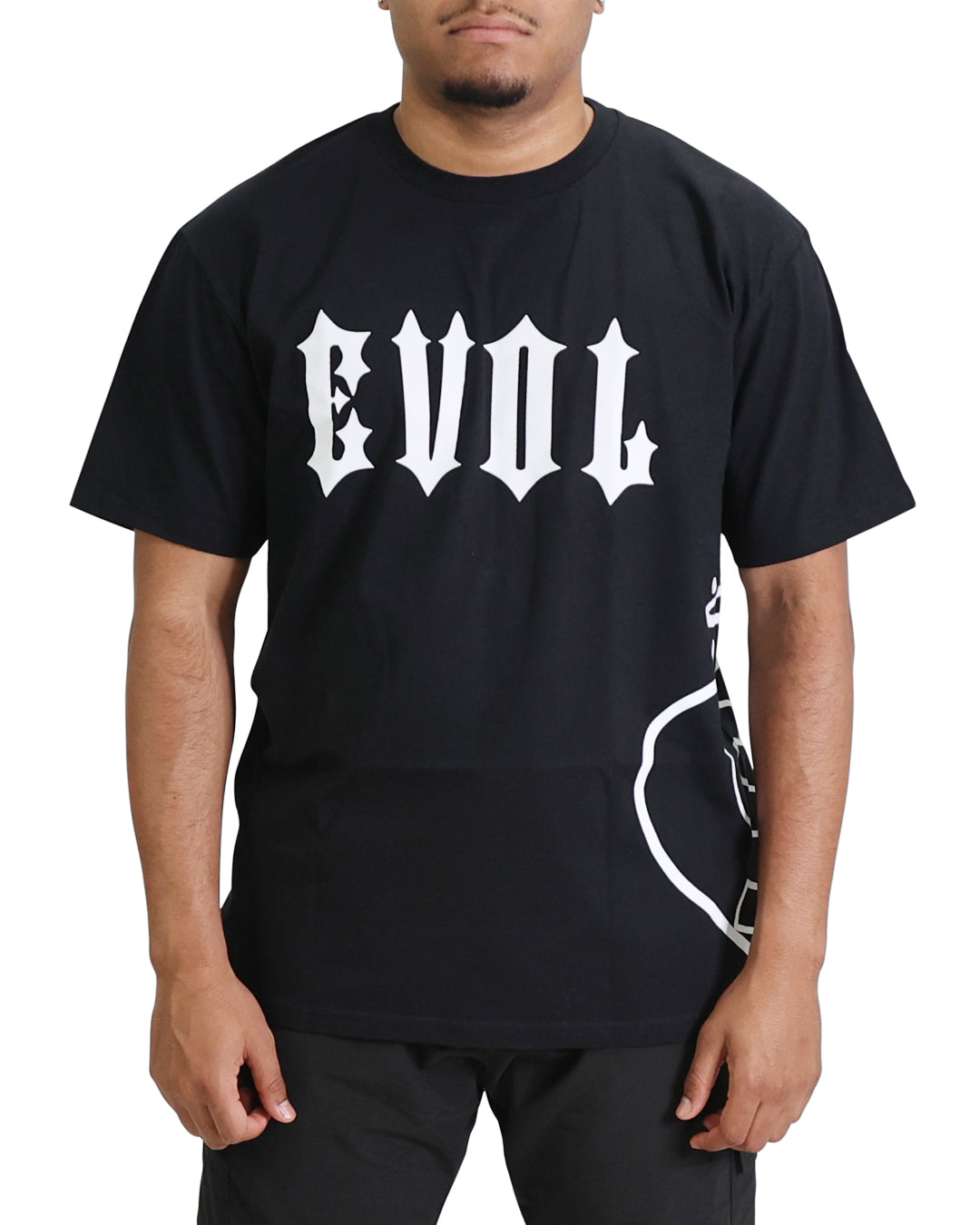 Evol Side Logo Shirt Black/White